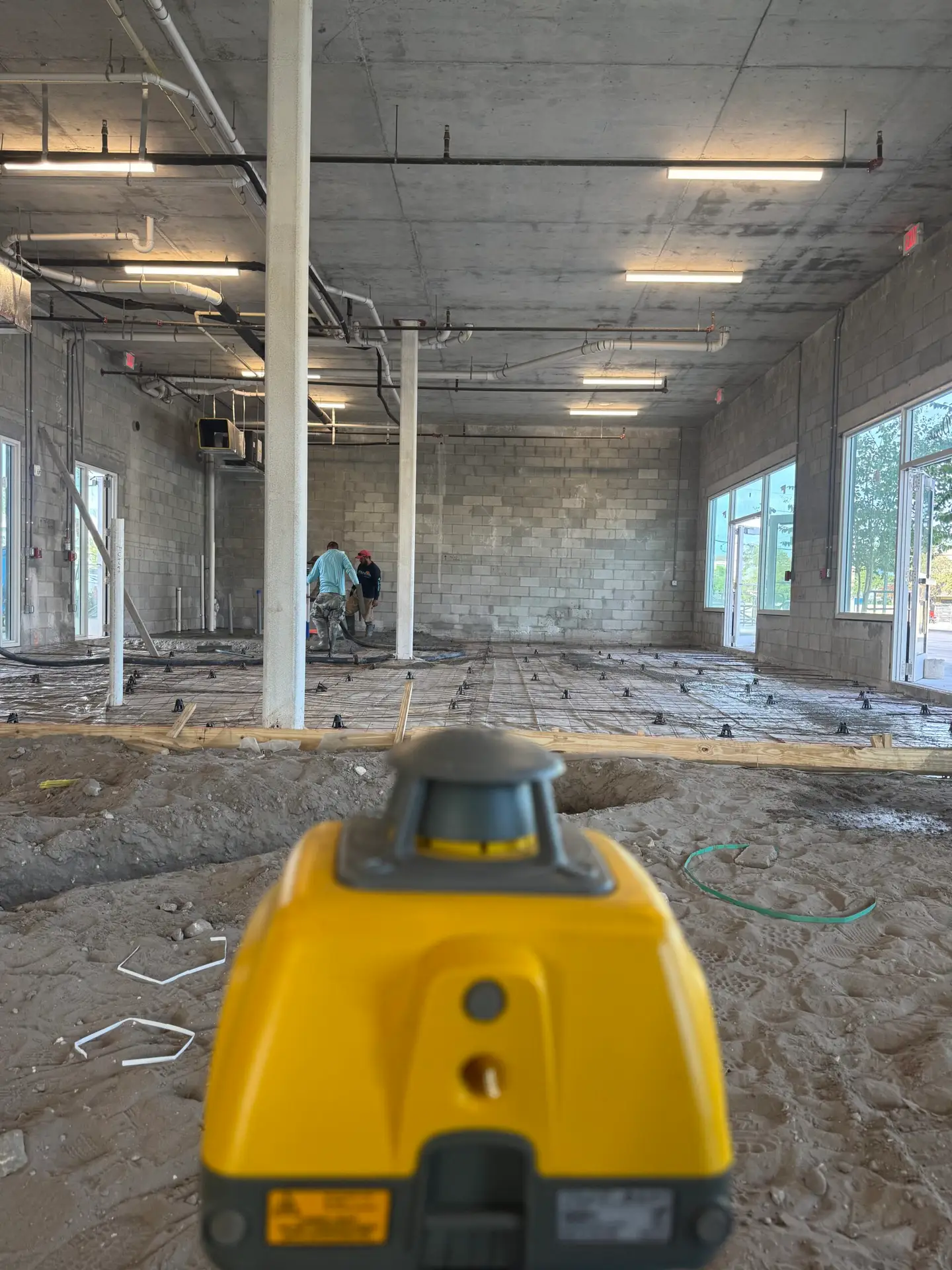 concrete slab - laser